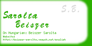 sarolta beiszer business card